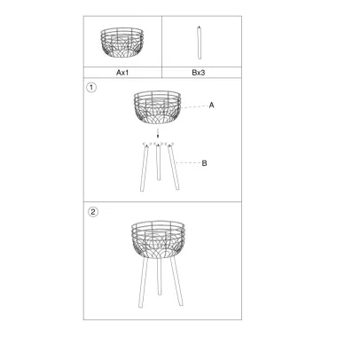 P/VASI Oporto Tris 35X54,5-30X48-25X41,5 cm